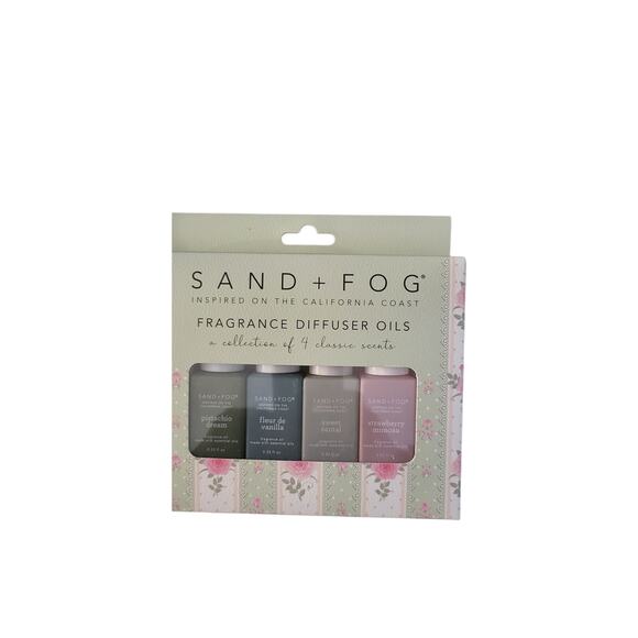 Sand + Fog Fragrance Diffuser Oil Set of four Inspired on the California Coast - Picture 1 of 2